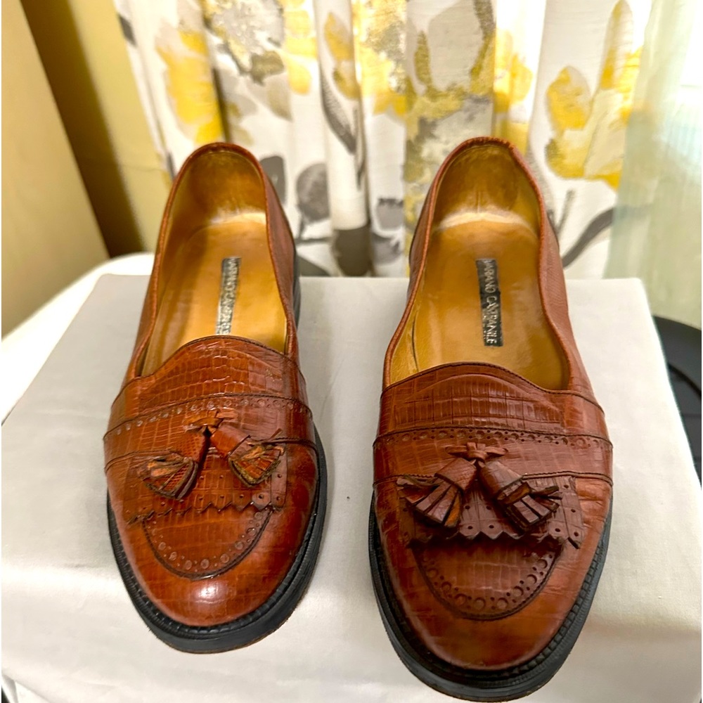 Mens Tan Slip On Loafers